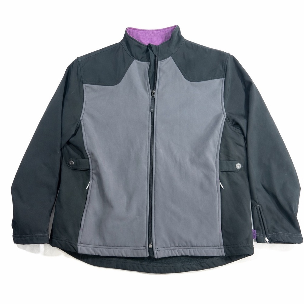 Walls Jacket Womens Large Black Fleece Lined Full Zip Hiking Soft Shell - Picture 2 of 12